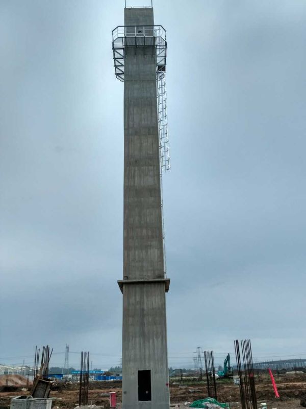 湖北荆门30米高涂装车间排气筒顺利竣工